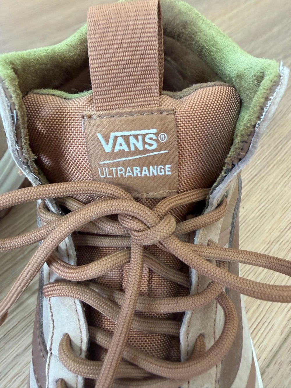 Vans Brown and Tan Ultrarange High-Top Hiking Sneakers - Picture 5 of 7